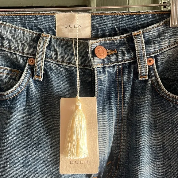 Doen Blue Straight Leg Jeans High-Rise - Picture 5 of 6